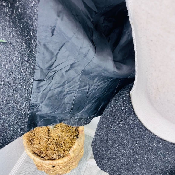 Vintage Ann Tjian For Kenar Petite Tweed Charcoal Mini Skirt Blazer Suit SET - Picture 13 of 13